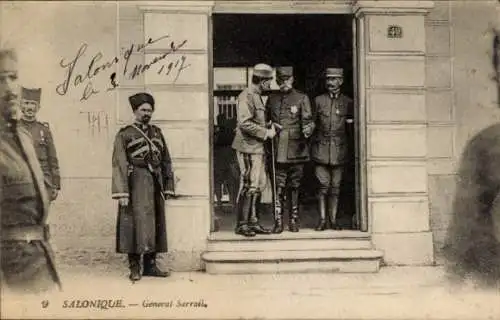 CPA Salonique Thessalonique Grèce, General Sarrail