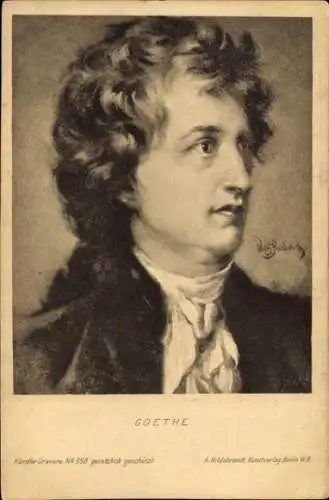 Künstler Ak Porträt von Goethe, Dichter
