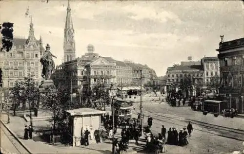 Ak Berlin Mitte, Alexanderplatz, Denkmal
