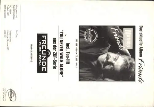 Foto Sänger Mathou, Album Friends, Autogramm