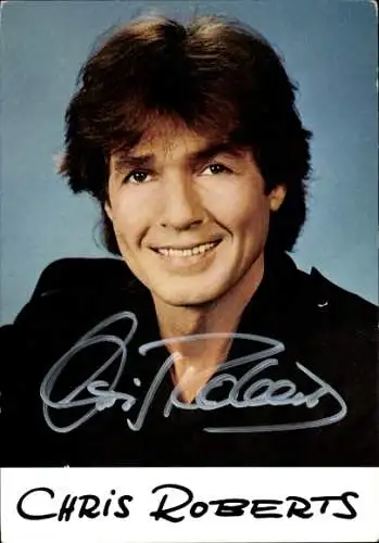 Foto Sänger und Schauspieler Chris Roberts, Autogramm