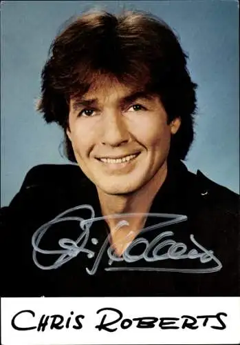 Foto Sänger und Schauspieler Chris Roberts, Autogramm