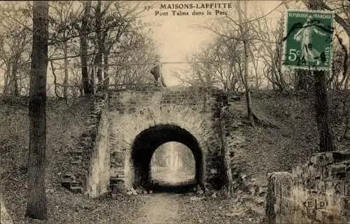 Ak Maisons Laffitte Yvelines, Pont Talma dans le Parc