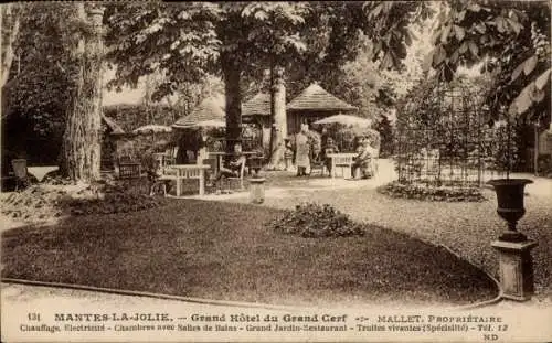 Ak Mantes la Jolie Yvelines, Grand Hotel du Grand Cerf