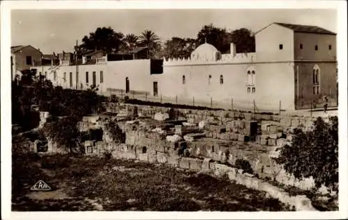 Ak Cherchell Algerien, Römisches Theater, Ruinen, Gebäude, Landschaft
