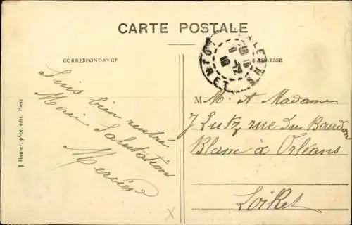 Ak Le Monoplan Blériot piloté par Leblanc, exposé au Journal Le Matin