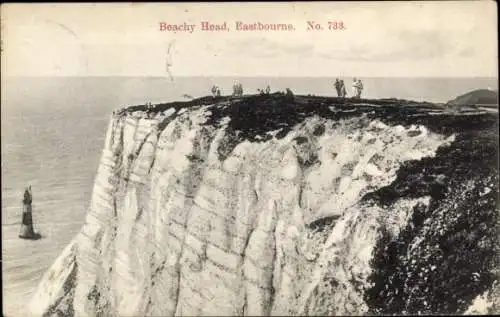 Ak Eastbourne East Sussex England, Beachy Head Lighthouse