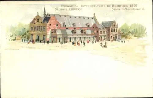 Ak Bruxelles Brüssel, Internationale Ausstellung 1897, Kermesse, Vieux Bruxelles