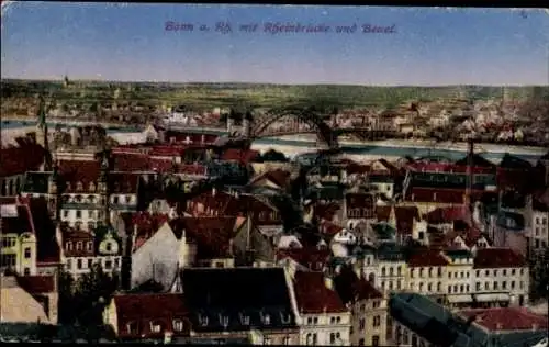 Ak Bonn am Rhein, Stadtansicht  Rheinbrücke, Beuel,  