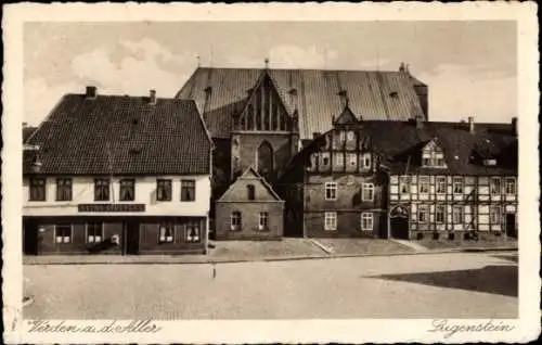 Ak Verden an der Aller, Historische Gebäude, Straßenansicht, Deutsche Architektur