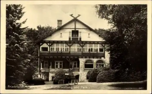 Ak Friedrichsbrunn Thale im Harz, Kurverwaltung, Harz