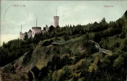Ak Hof an der Saale Oberfranken Bayern, Labyrint
