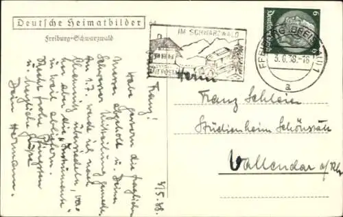 Ak Freiburg im Breisgau, Universität, Bibliothek, s Gebäude, Himmel