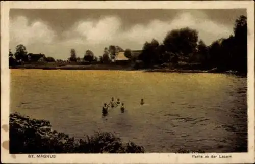 Ak St Magnus Burglesum Hansestadt Bremen, Partie an der Lesum