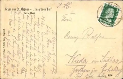 Ak St Magnus Burglesum Hansestadt Bremen, Partie an der Lesum