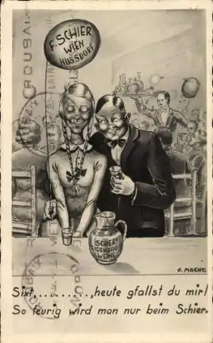 Ak Wien 19 Döbling, Heurigen-Lokal des Franz Schier, Hackhofergasse in Nussdorf