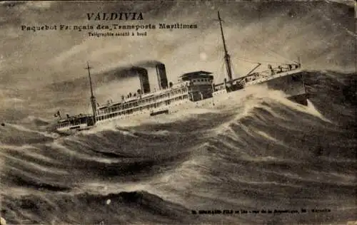 Ak SS Valdivia, Dampfschiff SGTM
