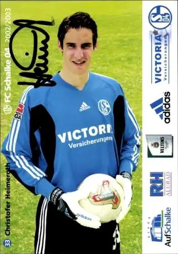 Autogrammkarte Fußballer Christofer Heimeroth, FC Schalke 04, Autogramm