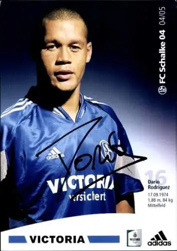 Autogrammkarte Fußballer Dario Rodriguez, FC Schalke 04, Autogramm