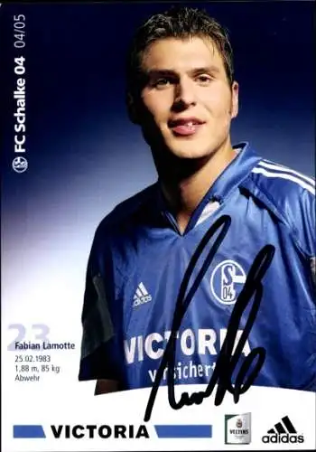 Autogrammkarte Fußballer Fabian Lamotte, FC Schalke 04, Autogramm