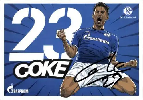 Autogrammkarte Fußballer Coke, FC Schalke 04, Autogramm
