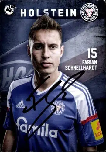 Autogrammkarte Fußballer Fabian Schnellhardt, Holstein Kiel, Autogramm