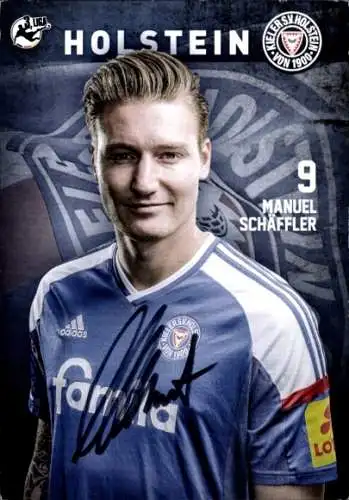 Autogrammkarte Fußballer Manuel Schäffner, Holstein Kiel, Autogramm