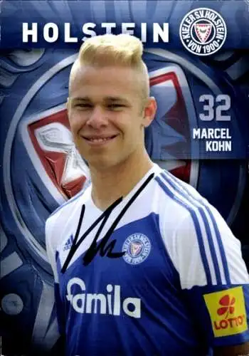 Autogrammkarte Fußballer Marcel Kohn, Holstein Kiel, Autogramm