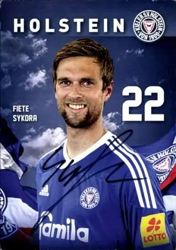 Autogrammkarte Fußballer Fiete Sykora, Holstein Kiel, Autogramm
