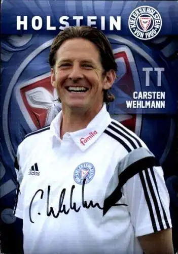 Autogrammkarte Fußballer Carsten Wehlmann, Holstein Kiel, Autogramm
