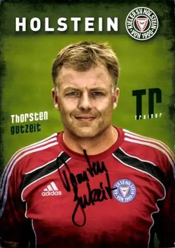 Autogrammkarte Fußballer Thorsten Gutzeit, Holstein Kiel, Autogramm