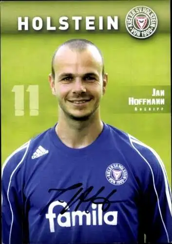 Autogrammkarte Fußballer Jan Hoffmann, Holstein Kiel, Autogramm