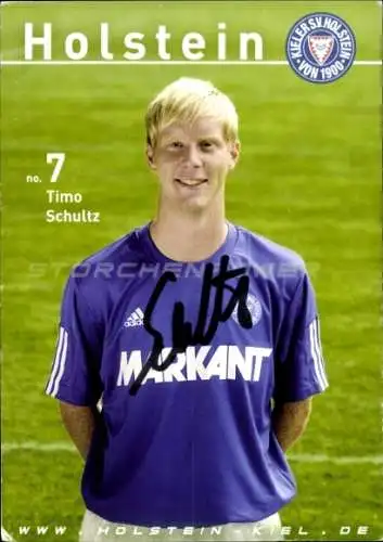 Autogrammkarte Fußballer Timo Schultz, Holstein Kiel, Autogramm