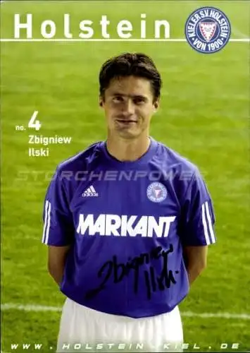 Autogrammkarte Fußballer Zbigniew Ilski, Holstein Kiel, Autogramm