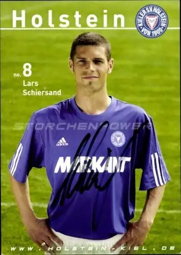 Autogrammkarte Fußballer Lars Schiersand, Holstein Kiel, Autogramm