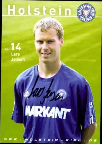 Autogrammkarte Fußballer Lars Jensen, Holstein Kiel, Autogramm