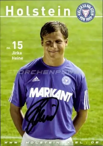 Autogrammkarte Fußballer Jirka Heine, Holstein Kiel, Autogramm