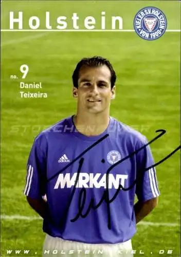 Autogrammkarte Fußballer Daniel Teixeira, Holstein Kiel, Autogramm