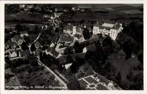 Ak Wolfegg im Allgäu, Luftbild