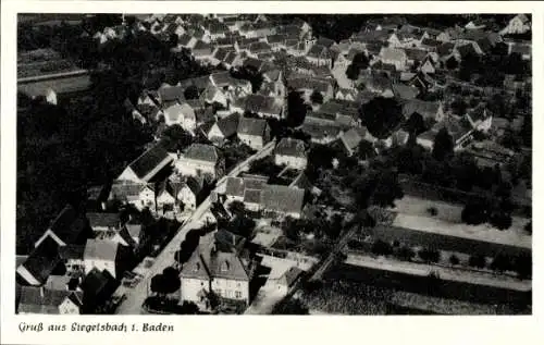 Ak Siegelsbach in Baden, Fliegeraufnahme