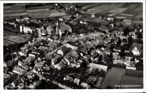 Ak Nowogrodziec Naumburg am Queis Niederschlesien, Luftaufnahme