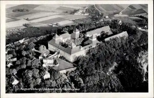 Ak Augustusburg im Erzgebirge, Fliegeraufnahme