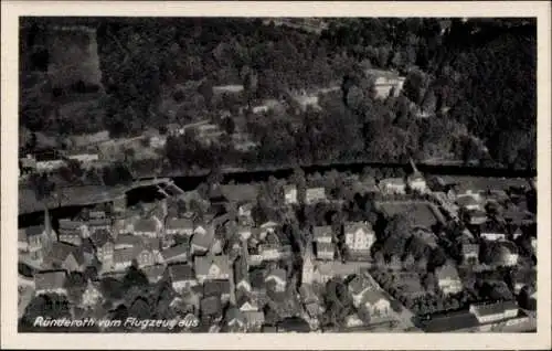 Ak Ründeroth Engelskirchen im Oberbergischen Kreis, Luftaufnahme von  Wälder im Hintergrund, mehr