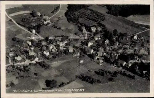 Ak Strombach Gummersbach im Oberbergischen Kreis, Luftaufnahme, Häuser, Landschaft, Flugzeug Sich