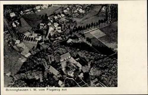 Ak Benninghausen Lippstadt in Westfalen, Fliegeraufnahme