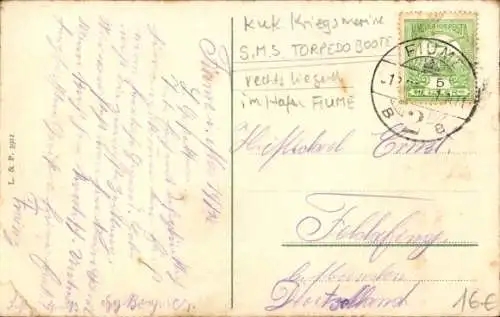 Ak Rijeka Fiume Kroatien, Molo Adamich, Schiffe, Hafen