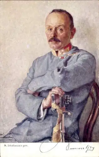 Künstler Ak Schattenstein, N., Svetozar Boroevic von Bonja, KuK-Armee, Alpenkrieg