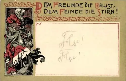 Studentika Ak Hannover, Corps Neo-Hannovera, Corpshaus Am Taubenfelde 1934, Wappen