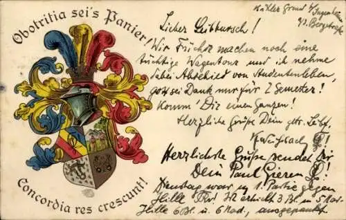 Studentika Ak Darmstadt in Hessen, Wappen Corps Obotritia