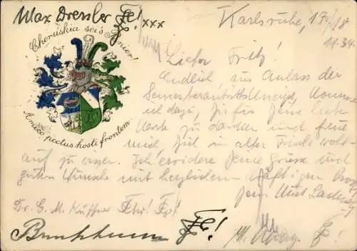 Studentika Ak Karlsruhe in Baden, Corps Cheruskia, Wappen